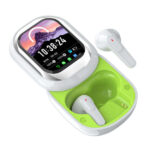 Sliding Cover Blue Tooth Earphones Wireless Headphones LED Full-color Touch Screen Noise Reduction Headsets with Mic
