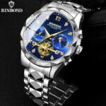 Binbond 1236 B1236 Man Casual Quartz Watch Men High Quality Luxury Luminous Wristwatch Stainless Steel Waterproof Men Date Clock. - Image 2
